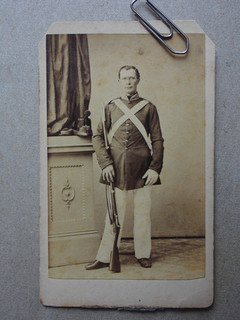 Hamburg Soldier Police Tschako Rifle Portrait (10x6) Original Cabinet Photo