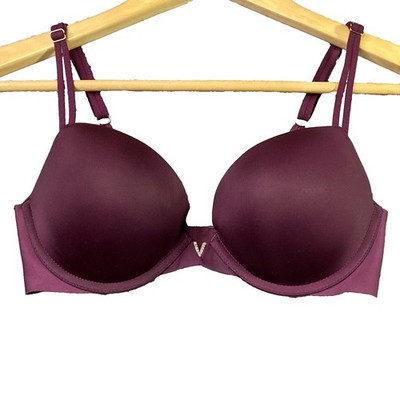 Victoria's Secret ブラジャー 32C Victoria Secret Burgundy Bra 32C Padded Lined Underwire Side