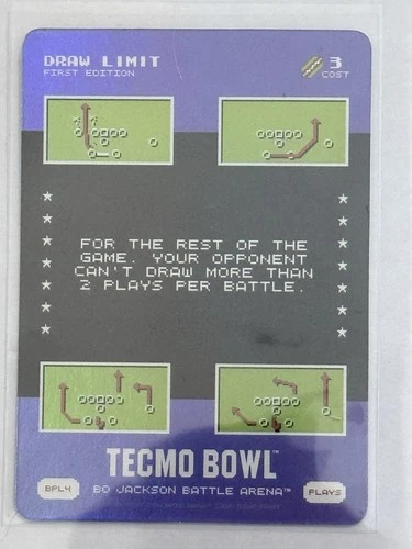 Bo Jackson Battle Arena Tecmo Bowl First Edition Foil Draw Limit BPL4 Plays