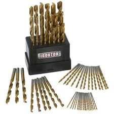 Ironton 63-Pc. SAE Titanium-Coated Drill Bit Set