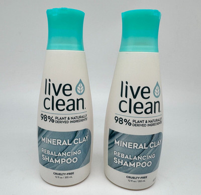 Live Clean Mineral Clay Rebalancing Shampoo 12 Fl x 2 Pack