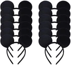 12 PCS Mickey Mouse Ears Cartoon Headband  - Fancy Dress Costume - Outfit Party
