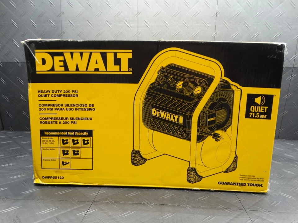 Dewalt 2.5Gal Portable Electric Heavy Duty 200PSI Quiet Air Compressor DWFP55130 - Image 3 of 4