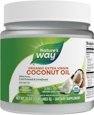 Versatile 16 Oz Organic Extra Virgin Coconut Oil - Pure, Non-GMO & Gluten-Free