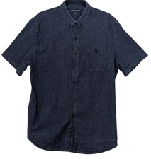 U.S. Polo Assn. Men's Shirt XL Button Up Blue Short Sleeve Pocket Logo