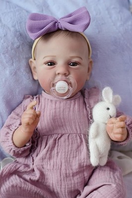 SCOM Realistic Reborn Baby Dolls - 18 Inch Real Life Baby Girl, Lifelike Baby...