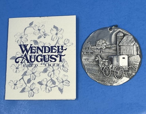 Wendell August Forge Christmas Ornament Aluminum Metal Horse Buggy Wagon Amish - Picture 1 of 5