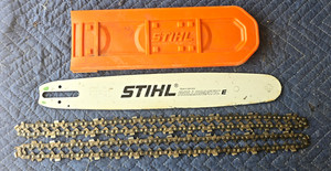 STIHL Rollomatic E 16in Chainsaw Guide Bar 3/8 3003 000 8913 Chains & Scabbard