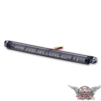 LED Mini Rücklicht Bremslicht String Motorrad schwarz smoke getönt e-geprüft 12V