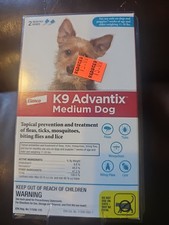 K9 Advantix Flea  Tick  Medium Dog 11-20 lbs  2 Monthly Doses