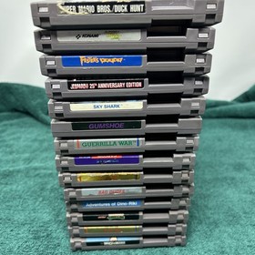 Lot of 14 Nintendo NES Games! Gumshoe,guerrilla,p.o.w. Strider,tnmt,Dinoriki !!