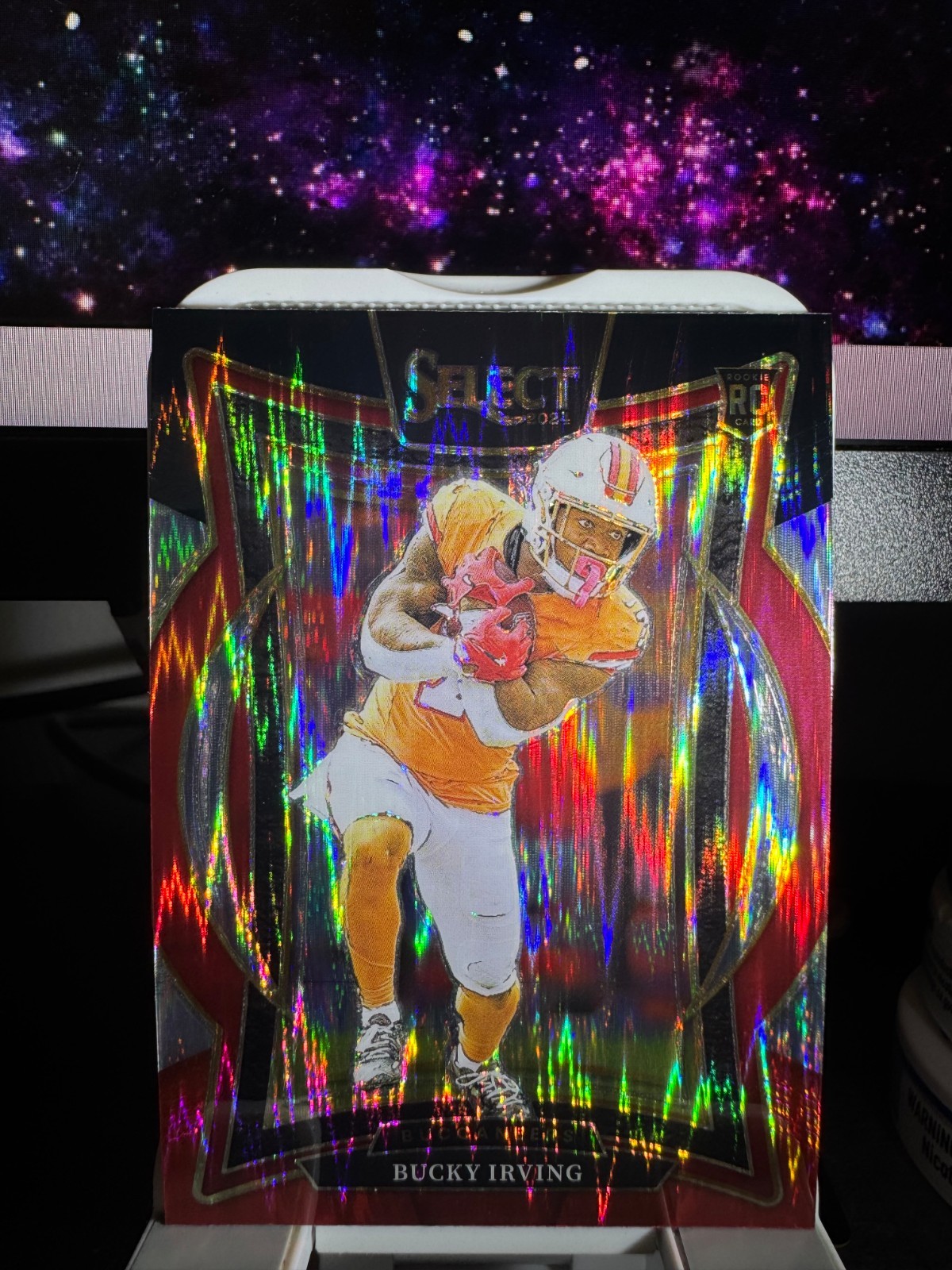 2024 Select Concourse Bucky Irving Black & Red Shock Prizm RC #4 Buccaneers