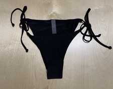 Holipick Women's Size Small Moderate Coverage Low Waist Swim Bikini Bottom Black
