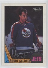 1987-88 O-Pee-Chee Blank Back Randy Carlyle #9 k5i
