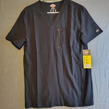 Dickies Men's Scrub Top V Neck Black Size XS DK930 NEW