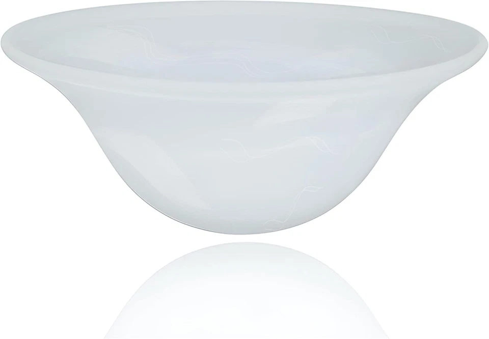 Moderna pantalla de lámpara antorcha de vidrio blanco - 4,75" de altura Foto 3 de 4