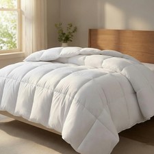 All Season California King Comforter Fluffy Quilted Lightweight Reversible Down
