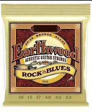 Ernie Ball Earthwood Acoustic Guitar Strings - Rock & Blues 10-52 Gauge