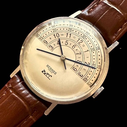 HERMES Watch Manual Wind Vintage Antique Luxury Design Men's Working Japan JP - Picture 2 of 10