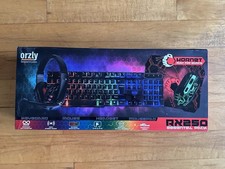 Orzly Hornet RX250-K Gaming  Keyboard,  Mouse, Mouse Mat, Headset- Black