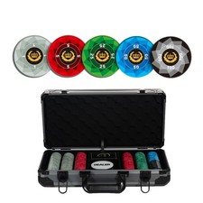 MRC POKER 300PCS 10G LAUREL CROWN CERAMIC POKER CHIPS SET DELUXE CASE
