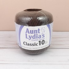 Aunt Lydias Crochet Thread Classic 10 Fudge Brown 350 yds Cotton Y4