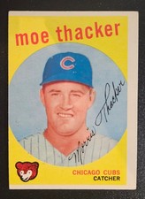 1959 Topps Moe Thacker RC #474 Chicago Cubs Vintage Baseball Rookie Card. rookie card picture