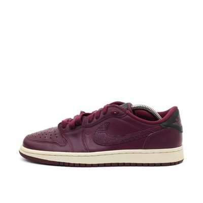 Nike Damen Air Jordan 1 Low Schuhe Bordeaux Leder Atmungsaktiv Sneaker EU 38
