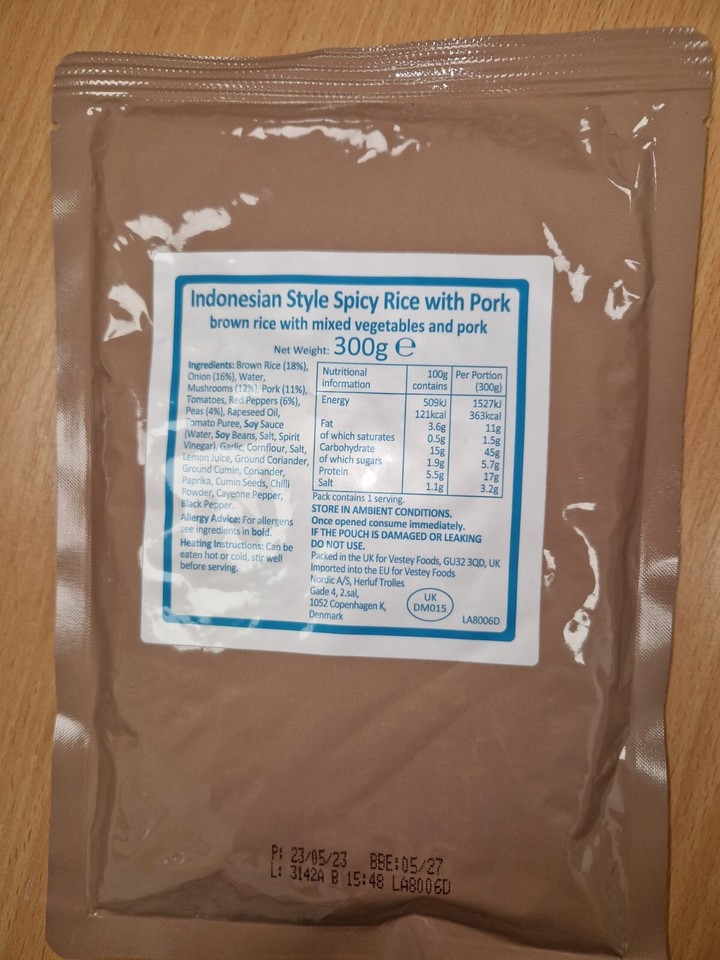BRITISH ARMY MOD RATION PACKS MEALS MRE EMERGENCY FOOD SUPPLIES READY ...