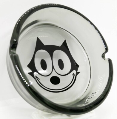 FELIX THE CAT Glass ASHTRAY accessories Tray Figurine | eBay