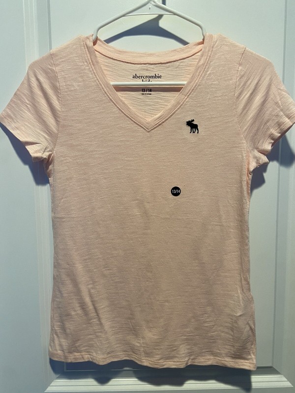 abercrombie kids girls t shirt size 13 bnwt Peach