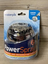 Waterpik Shower Head Power Spray Massage 6 Settings Chrome New Sealed w/Optiflow