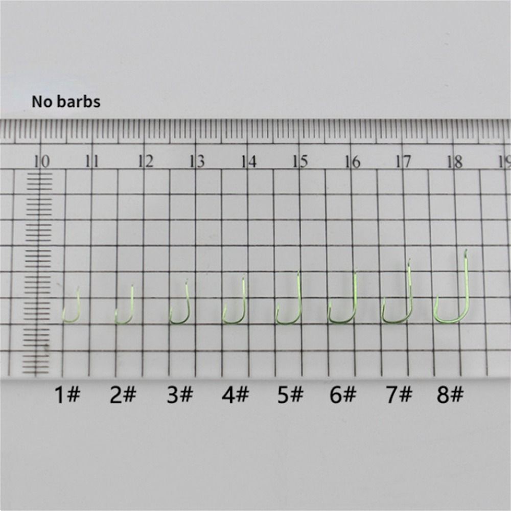 50Pcs Without Barbs Flat Sleeve Hook with Barbs Fishing Lover eBay