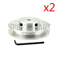 2pcs A Type Pulley Aluminium Alloy V Groove OD 100mm Bore 15mm For A Belt Motor