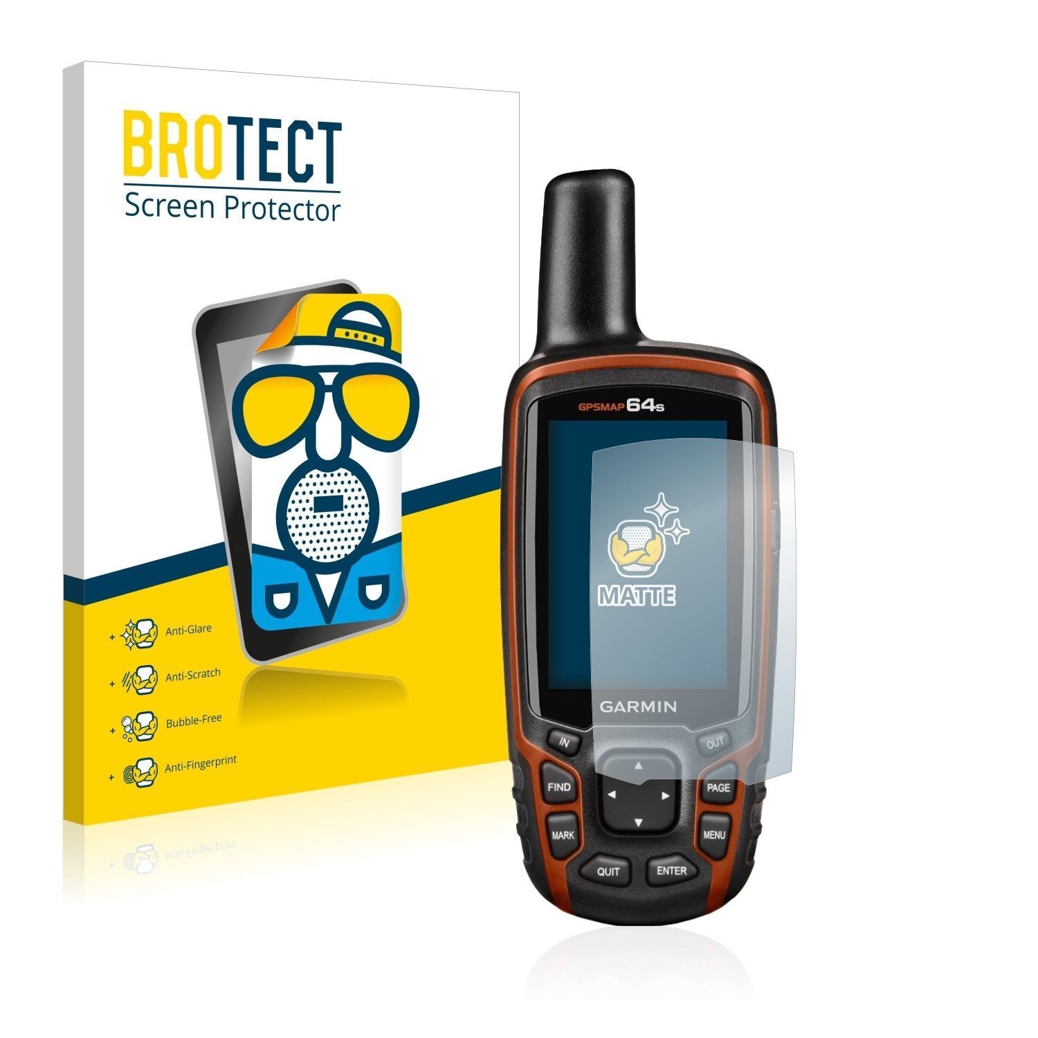 Garmin GPSMAP 62s Max 85% Mail order cheap OFF Hand Held Screen 2x BROTECT® Protector Matte