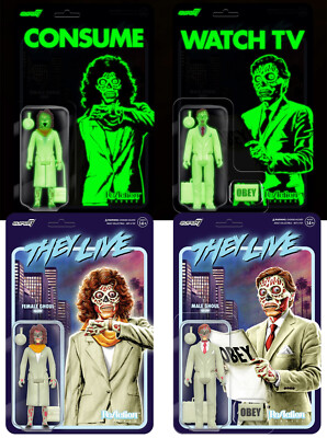 Super7 ReAction THEY LIVE (GitD) 3.75'' Action Figures **YOUR CHOICE**