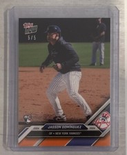 2024 Topps Now Opening Day Jasson Dominguez RC Yankees Orange #ed to 5 Rookie