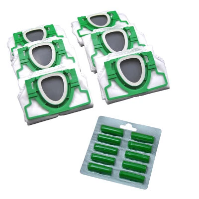 FSPRODUKTE 6 Vlies Staubsauger Beutel + Duft geeignet Vorwerk VK FP 200 RB7 Servicestation