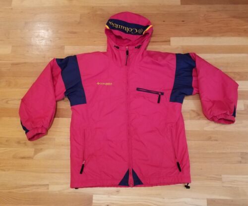 COLUMBIA Jacket Large Vintage 90s Columbia Sportswear Red Button Jacket Size L
