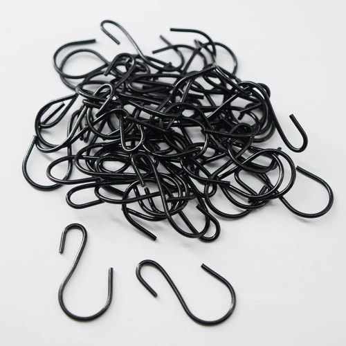 100 Pack 1-Inch Metal S Hooks for Hanging Plants and Ornaments, Black - Picture 4 of 12