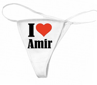 String Tanga I Love Amir Geschenk Geburtstag Valentinstag Weihnachten Ostern