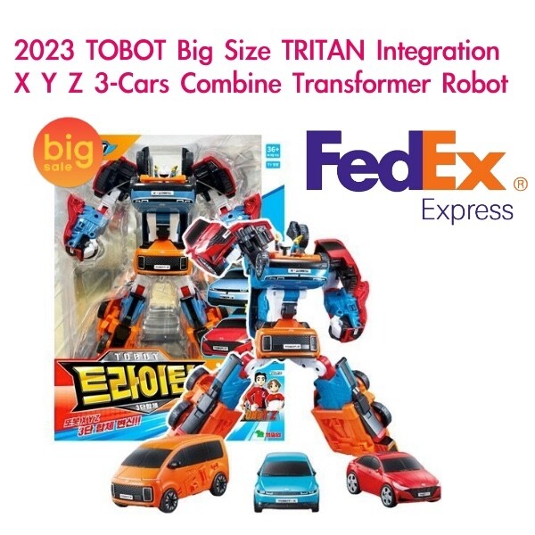 SSmall TOBOT TRITAN X Y Z Big Size Integration Transforming Robot Cars Figure Toy