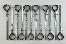 Highcraft Pipe Hanger Galvanized Steel Black Fits 2 to 3 Inch Pipes Set of 12