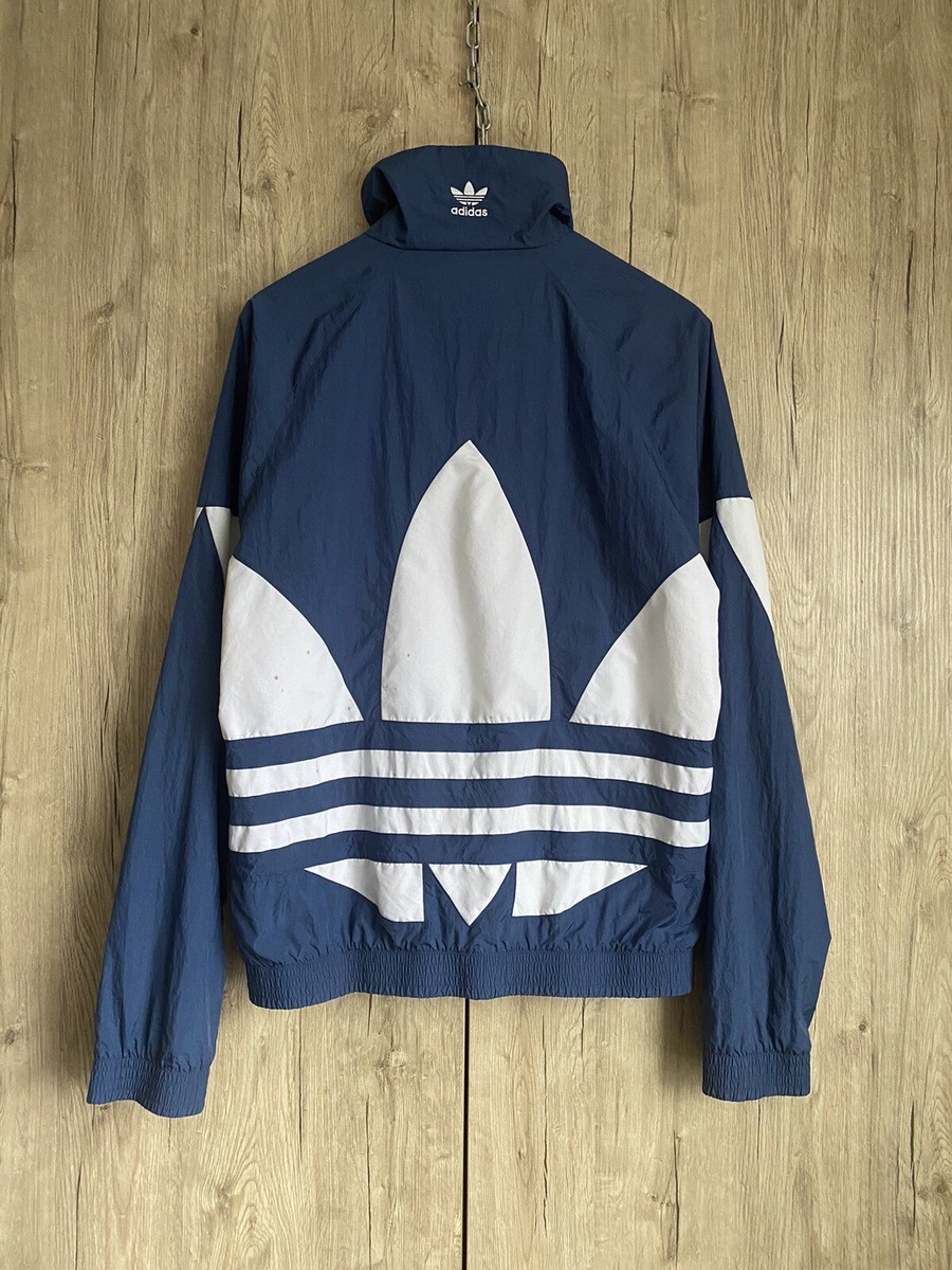 Adidas Originals Big Trefoil Trainingsjacke Blau Wei? Gr??e S FM9894 | eBay