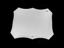 Sheild Shaped and Beveled Glass Wall Mirror 10 X 8 in Horizontal Decor Gallery