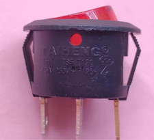 1pc TAIHENG TH1 T85 TH1 T85 T120 Red Lamp Rocker Switch 15A 125/250VAC 3Pins @10