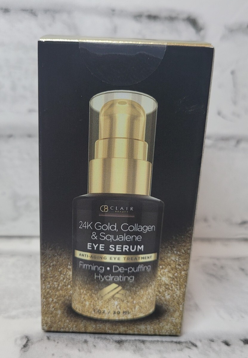 Clair Beauty 24K Gold Collagen Squalene Eye Serum AntiAging Eye