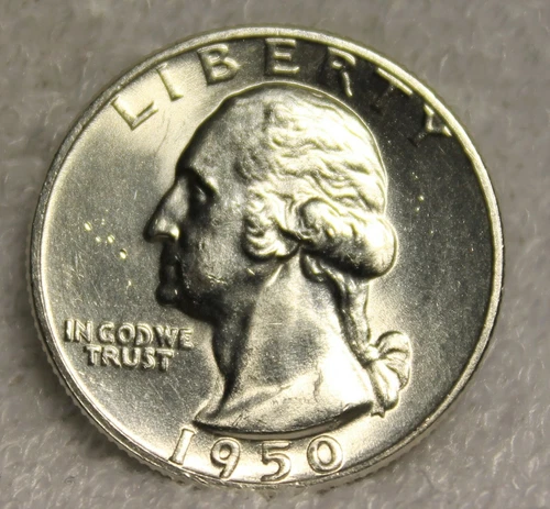 1950D uncirculated washington quarter