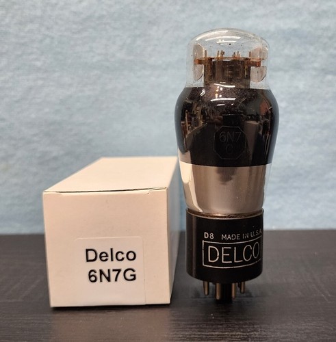 Delco 6N7G 6N7 G Vacuum Tube Tested Black Plates Balanced