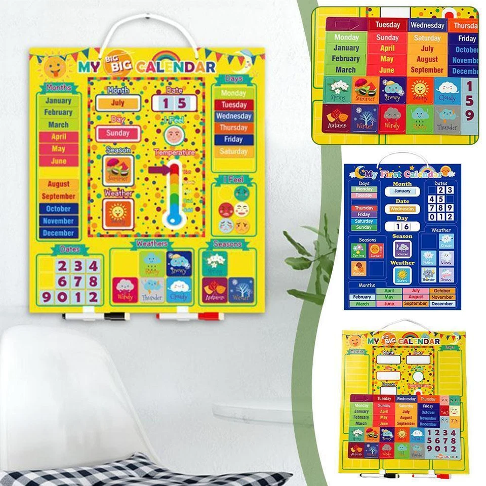 Baby Cognitive Wall Stickers Hanging Board Four Seasons Weather Time J8L5 O S7I8 - Bild 2 von 4